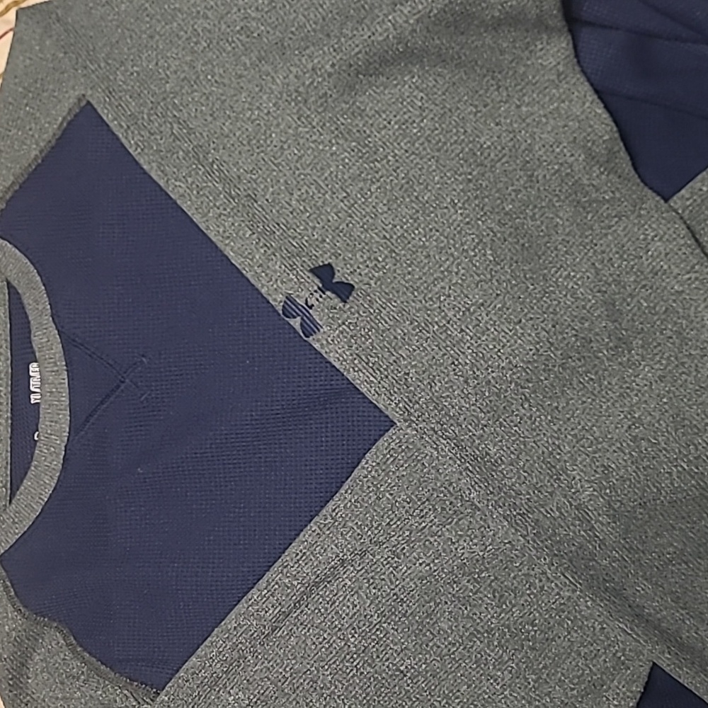 Mens Under Armour Waffle Raglan Undershirt Base Thermal Shirt